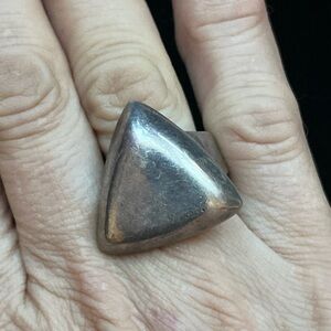 Vintage Silver Triangle Jewelry Ring Stamped 925 Size 7.5